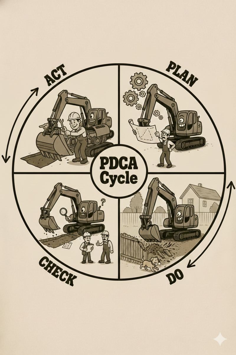 Excavators and the PDCA Cycle