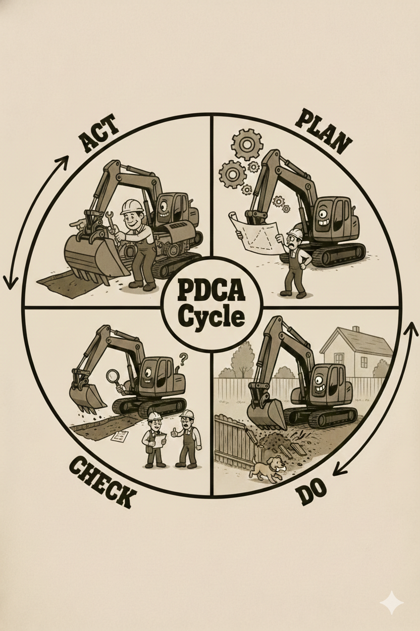 Excavators and the PDCA Cycle